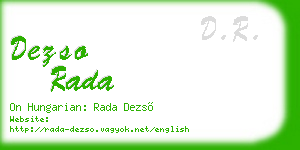 dezso rada business card
